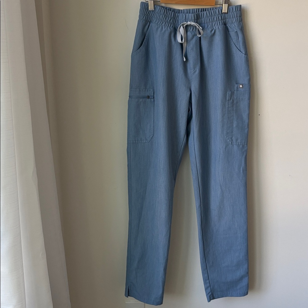 Figs High Waisted Yola Skinny Scrub Pants PO 1857 Medical 11 Pockets Size ST